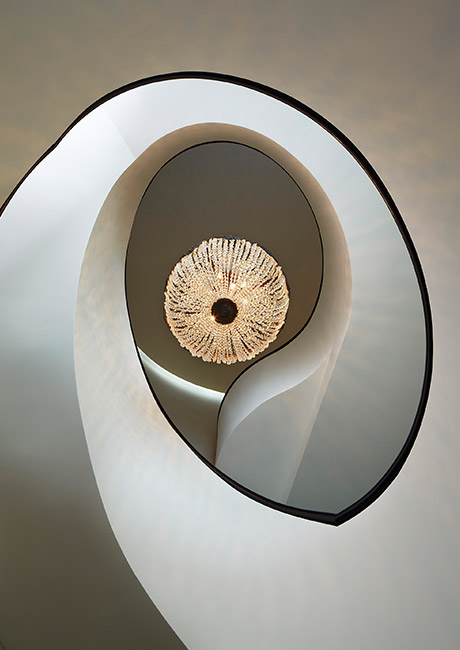 spiral staircase from below