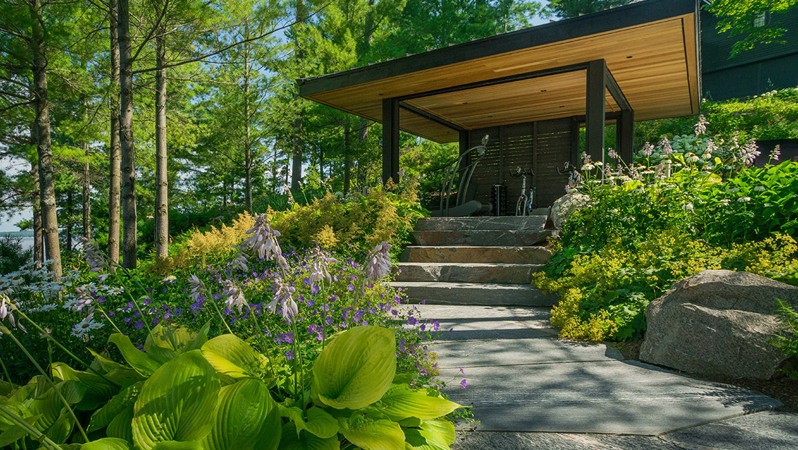 stone walkway entrance