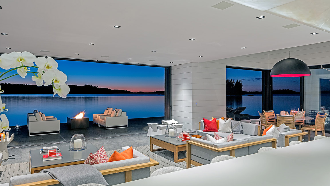 wide living room view